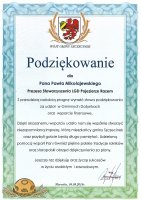 Podziękowania i wyróżnienia